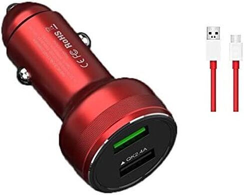 Warp Dash Car Charger for Oneplus 8T/9 Pro/8 7 / 7T Pro / 6T/6/5T/5/3T/3,USB Charging Rapidly Car Charger with 6.5A Warp Charge USB Data Cable for One Plus 9 / 5T / 6 / 6T/ 7/7T Pro 8/8T (Black) in Kuwait