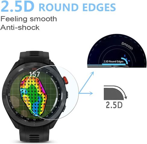 متوافق مع واقي الشاشة Garmin Approach S70 مقاس 47 مم (ليس للطرز الأخرى) طبقة من الزجاج المقوى 9H (3 عبوات) in Kuwait