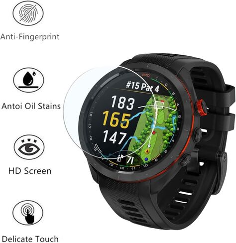 متوافق مع واقي الشاشة Garmin Approach S70 مقاس 47 مم (ليس للطرز الأخرى) طبقة من الزجاج المقوى 9H (3 عبوات) in Kuwait