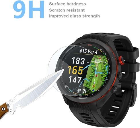 متوافق مع واقي الشاشة Garmin Approach S70 مقاس 47 مم (ليس للطرز الأخرى) طبقة من الزجاج المقوى 9H (3 عبوات) in Kuwait