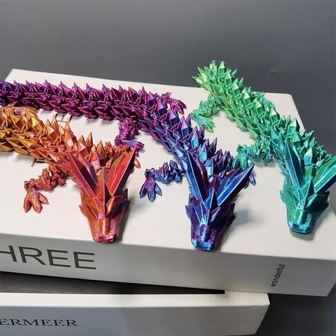 12inch 3D Printed Dragon Egg,Mystery Crystal Dragon Fidget Toys,Articulated Dragon,Home Desk Decor Easter Surprise Dinosaur Eggs,Adults Fidget Toys for Autism/ADHD (Laser Purple) in Saudi Arabia