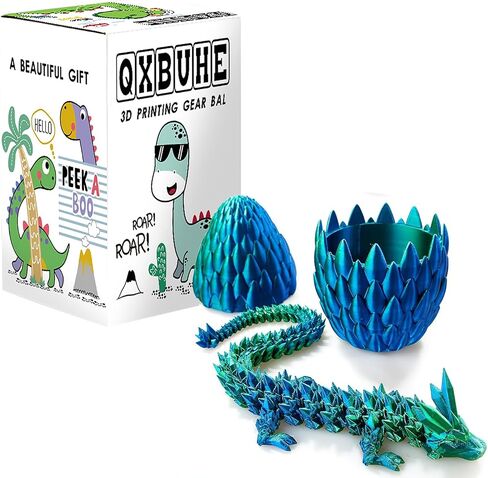 12inch 3D Printed Dragon Egg,Mystery Crystal Dragon Fidget Toys,Articulated Dragon,Home Desk Decor Easter Surprise Dinosaur Eggs,Adults Fidget Toys for Autism/ADHD (Laser Purple) in Saudi Arabia