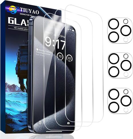 Privacy Screen Protector for iPhone 16 Pro Max, 2 Pack Private Tempered Glass Screen Protector with 2 Pack Tempered Glass Camera Lens Protector for iPhone 16 Pro Max[2+2] in Saudi Arabia