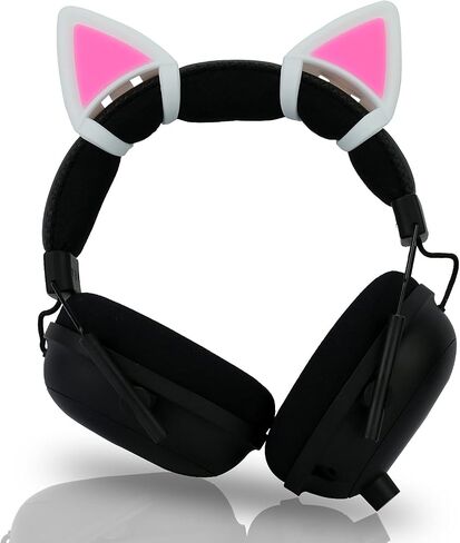 آذان القطط من LEFXMOPHY لسماعات Bose Sony Razer، Kitty Ear Pink تتوهج في الظلام in Kuwait