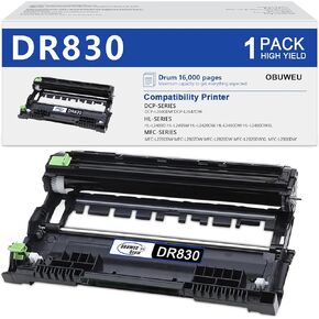 DR830 Drum Unit High Yield Replacement for Brother DR-830 Drum Unit Black 1 Pack HL-L2400D HL-L2460DW HL-L2405W HL-L2465DW HL-L2480DW DCP-L2640DW MFC-L2820DWXL MFC-L2820DW Printer (Not Toner)