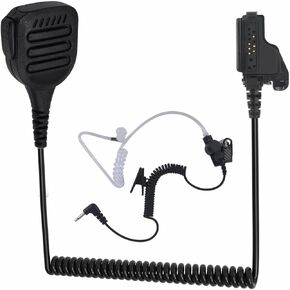 WODASEN Waterproof Radio Speaker Mic Walkie Talkie Microphone Handheld Shoulder Lapel Mic for HT1000 XTS1500 XTS2000 XTS2500 XTS3000 XTS3500 XTS5000 (129, Black)