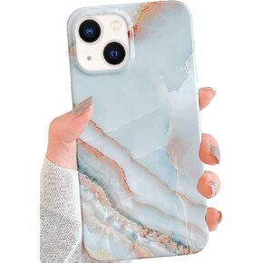 J.west Case Compatible with iPhone 15 Case 6.1-inch, Luxury Sparkle Translucent Clear Leopard Cheetah Print Pearly Design Soft Silicone Slim TPU Protective Phone Case Cover for Girls Women (Bling)