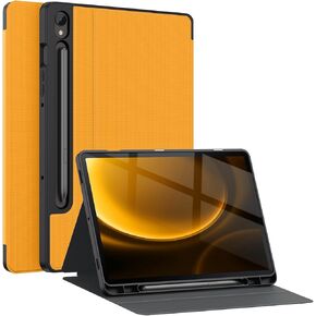 Soke Case for Samsung Galaxy Tab S9 /S9 FE 5G 2023 - Shockproof Stand Folio Case,Multi-Viewing Angles,Soft TPU Back Cover for Galaxy Tab S9 FE 10.9"/S9 11 inch Tablet,Citrus
