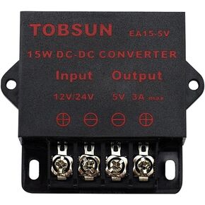 SUPERNIGHT DC 24V to DC 12V 10A 120W Step Down Buck Converter, Voltage Regulator Reducer Power Converter Mini Module Transformer, for Golf Cart, LED Displays, Truck, Car Audio, RV Electronics