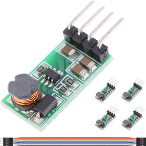 5Pcs Boost Power Supply Module DC 3.3V 3.7V 5V 6V to 12V 1.2A Mini Step Up Voltage Regulator Converter 90% Conversion Efficiency for Arduino