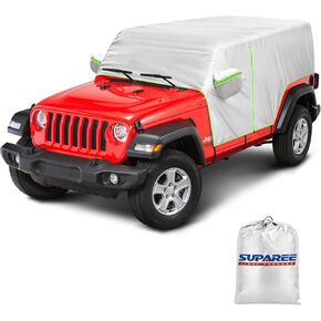 غطاء كابينة مقاوم للماء من SUPAREE مع شعار لباب 2019-2023 Wrangler TJ YJ، أغطية خارجية كاملة للحماية من الشمس والمطر والرياح والثلوج، مع ملحقات إضافية