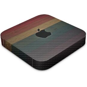 غلاف من ألياف الكربون متوافق مع جهاز Apple Mac Mini M2 (2023) - نمط خشبي - غطاء لاصق واقٍ من الفينيل 3M ممتاز - سهل الاستخدام | صُنع في الولايات المتحدة الأمريكية بواسطة MightySkins