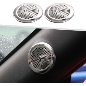 Jimen Compatible with Ford Mustang 2015-2023, 2 Pieces A Pillar Speaker Cover Trim Frame