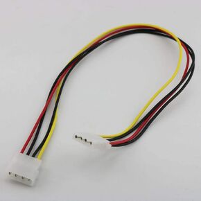 2pcs 50cm/1.5ft IDE 4 PIN Molex LP4 Power Extension Cable Male to Female Jack Extension Adapter Cable LP4 4 pin Molex Power Connector