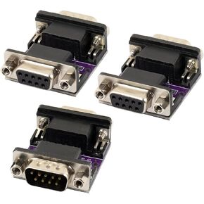 3pcs DB9 Male to Female Breakout Board RS232/RS485/CAN/RS422 with DB9 Connector