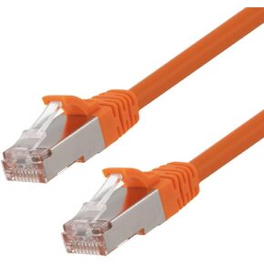 NavePoint Ethernet Patch Cable CAT6, F/UTP, 26AWG, 0.5 Ft, 5 Pack, Orange