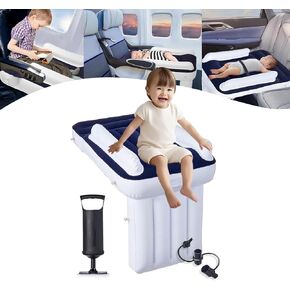 Curious Turtle Inflatable Toddler Airplane Bed - Travel Mattress with Sides, Pump & Belt, Kids Airplane Bed, Seat Extender for Children on Planes in Saudi Arabia