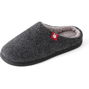 Two-Tone Felt Soft Plush Warm Slipper for Women and Men, Cozy Memory Foam Slippers Casual Slip On Warm House Shoes Indoor/Outdoor Felt Slippers