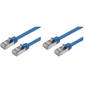 Monoprice 113661 Cat7 Ethernet Patch Cable - 10 feet - Blue | Flexboot RJ45 Stranded 600Mhz S/FTP CMX Pure Bare Copper Wire 26AWG - Entegrade Series