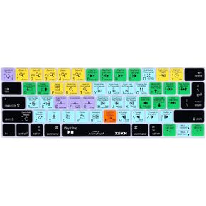 XSKN Avid Pro Tools Shortcuts Keyboard Silicone Cover Skin for Touch Bar MacBook Pro13 A1706 A1989 MacBook Pro15 A1707 A1990 (US EU Universal Layout) Touch Bar Sticker Gift