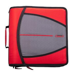 Case-it Mighty Zip Tab Zipper Binder 6 Pack 3" O-Ring with 5-Color tabs, Expanding File Folder and Shoulder Strap and Handle, D-146 Midnight Blue