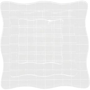3 Pieces Clear Acrylic Stamp Blocks, Wavy Acrylic Blocks Clear Acrylic Stamping Blocks Tools Set with Grid Lines for Scrapbooking Crafts Making