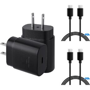 25W USB-C Super Fast Charger for Samsung Galaxy,Type-C Android Phone Charger Block with 5FT Fast Charging Cord for Galaxy S23 Ultra/S23/S23+/S22/S21/S20/Note 10/20/Z Fold/Flip/A13/A14/Pixel/moto
