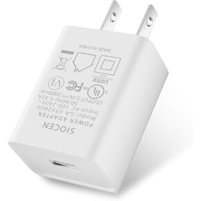 5V 2A USB Wall Charger Power Supply for iPhone,Kindle Fire 10 8 7 6 HD Tablet,Kids Edition,Stick,Portable Travel AC Adapter for iPad,Fast Charging Cable Cord for Samsung Galaxy LG Moto Android Phone
