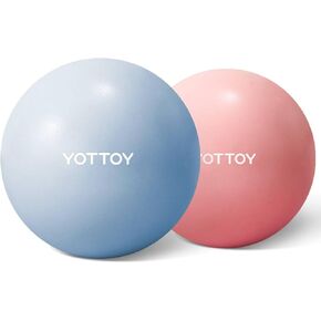 YOTTOY كرة بيلاتيس، كرة تمرين 10 بوصة مع تقنية مضادة للانفجار من أجل الثبات، كرة ثبات لليوجا والبيلاتس والعلاج الطبيعي وصالة الألعاب الرياضية المنزلية ومعدات اللياقة البدنية المكتبية