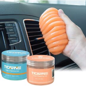 TICARVE Cleaning Gel Car Cleaning Putty Car Slime for Cleaning Car Detailing Gel Car Interior Cleaner Car Accessories Keyboard Cleaner Rose Purple (2 Pack)