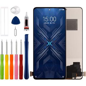 [Not Support Fingerprint ] Duotipa TFT LCD Display Touch Screen Digitizer Assembly Replacement for Xiaomi Black Shark 4 Pro Black Shark PRS-H0 6.67'' with Technical Repair Tools Kit
