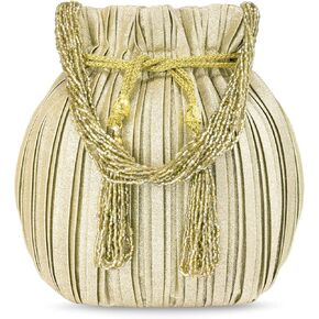Aheli Indian Potli Bags for Women Evening Bag Clutch Ethnic Bride Purse with Drawstring Copper