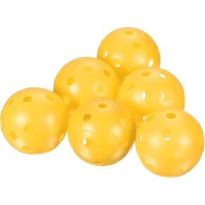 PATIKIL Golf Practice Balls, Pack Air Flow Hollow Training with Holes - Indoor Swing Practice