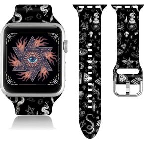 Compatible With Fall Thanksgiving Apple Watch 38/40/41/42/44/45mm For Women Men,Soft Silicone Halloween Gifts Christmas Decorations Replacement Wristband Band For Iwatch Series 8 7 6 5 4 3 2 1 SE