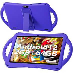 SGIN Android 12 Tablet for Kids, 2GB RAM 64GB ROM, 10 Inch Kids Tablet with Case, 1280 * 800 IPS, 2+5MP Camera, 2.4/5G WiFi, 5000mAh(Blue) in Kuwait
