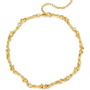 Gold Necklace For Women Chain Necklace Gold Plated Thick Toggle Necklace Link Chain Choker Necklace Fashion Chunky Gold Necklace For Women Girls