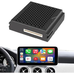 Wireless CarPlay Adapter for Apple & Android,Plug & Play, Fit for Mercedes Benz A/B/C/E/CLA/GLA/GLK/ML/SLD with NTG4.5 System,Navigation, Mirror Link, Siri Voice,USB, DVR and Camera Input Etc