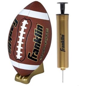 Franklin Sports Grip-Rite Gold Pump and Tee Football Set