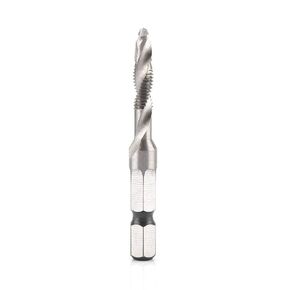 M5 Combination Drill and Tap Bit, 1/4'' HSS Hex Shank Drill for Tapping in Wood Plastic and Aluminum