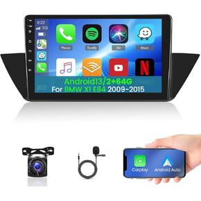 [2+64G] Android 13 Car Radio for BMW X1 E84 2009-2015 with Wireless Carplay and Android Auto - 10.1 Inch Touchscreen Car Stereo - Multiple UI/GPS Navigation/WiFi/SWC + AHD Backup Camera