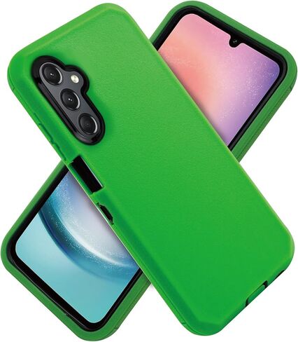 Jackpotwireless for Samsung Galaxy A24 4G Case Full-Body Rugged Swivel Belt-Clip Holster Dual Layer Cover, Stand with Built-in Screen Protector for Samsung Galaxy A25 5G/A24 4G (Black) in Kuwait