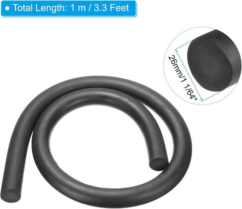PATIKIL 25/32 Inch x 3.3 Feet Backer Rod, Rubber Rope Caulk Crack Gaps Joint Filler Roll Seal Weather Strip for Home Construction, Black in Saudi Arabia