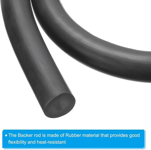 PATIKIL 25/32 Inch x 3.3 Feet Backer Rod, Rubber Rope Caulk Crack Gaps Joint Filler Roll Seal Weather Strip for Home Construction, Black in Saudi Arabia