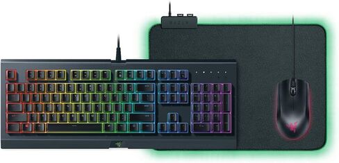 Razer Holiday Bundle 2018 لوحة مفاتيح الألعاب Cynosa Chroma، ماوس الألعاب Abyssus، لوحة ماوس Goliathus Chroma in Saudi Arabia
