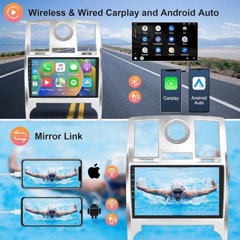 Hodozzy 2G 64G Android Car Radio For Chrysler 300C 2004-2011 Car Stereo Carplay Wireless Android Auto,9 inch Touch Screen with GPS/WiFi/Bluetooth, FM RDS, Mirror Link, Backup Camera Radio For Chrysler in Saudi Arabia
