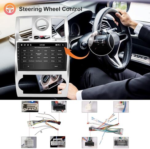 Hodozzy 2G 64G Android Car Radio For Chrysler 300C 2004-2011 Car Stereo Carplay Wireless Android Auto,9 inch Touch Screen with GPS/WiFi/Bluetooth, FM RDS, Mirror Link, Backup Camera Radio For Chrysler in Saudi Arabia