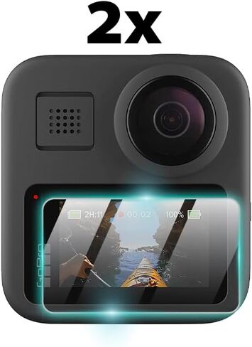IPG ProActive made for GoPro MAX 360 Traditional Camera Display (2 Units) 9H Hardness Screen Protector Nano Ceramic Film Ultra Responsive High Clarity Anti Scratch Smudge & Shock Proof for MAX360 in Saudi Arabia