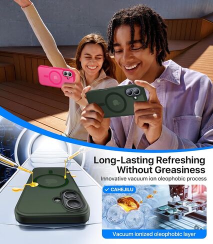 Magnetic for iPhone 16 Case,[Compatible with MagSafe][Military Grade Drop Protection] Anti-Fingerprint Translucent Matte Shockproof Protective Case for iPhone 16 Phone Case 6.1",Alpine Green in Saudi Arabia