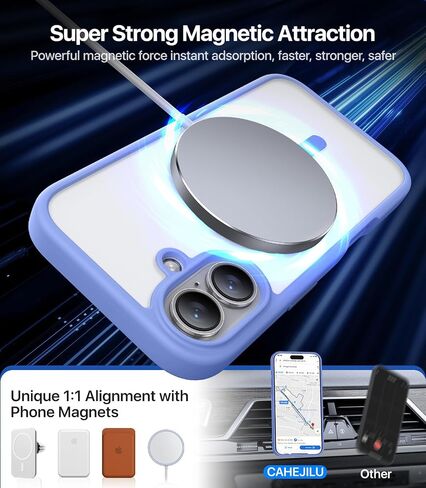 Magnetic for iPhone 16 Case,[Compatible with MagSafe][Military Grade Drop Protection] Anti-Fingerprint Translucent Matte Shockproof Protective Case for iPhone 16 Phone Case 6.1",Alpine Green in Saudi Arabia