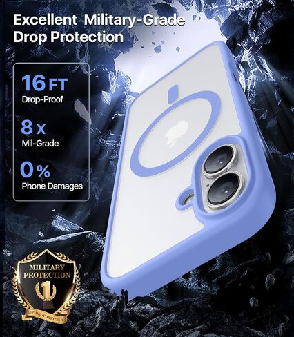 Magnetic for iPhone 16 Case,[Compatible with MagSafe][Military Grade Drop Protection] Anti-Fingerprint Translucent Matte Shockproof Protective Case for iPhone 16 Phone Case 6.1",Alpine Green in Saudi Arabia